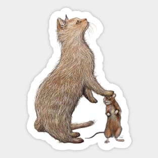 Cat and Mouse Sticker